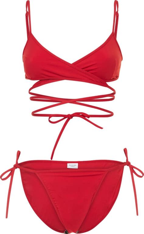 Balenciaga Wraparound Nylon Bikini Shopstyle Two Piece Swimsuits