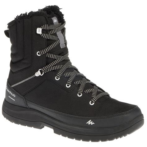 Botas De Senderismo Nieve Hombre Sh100 Warm High Negro Quechua Decathlon