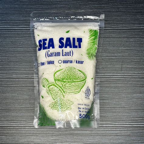 Jual Natural Sea Salt FINE 500gram Garam Laut Natural 500gr Halus