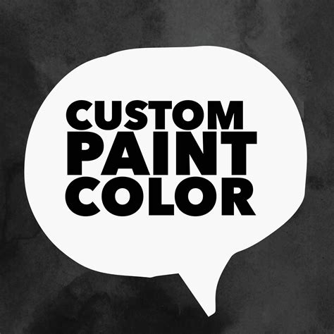 Custom Paint Color Add-on - Etsy