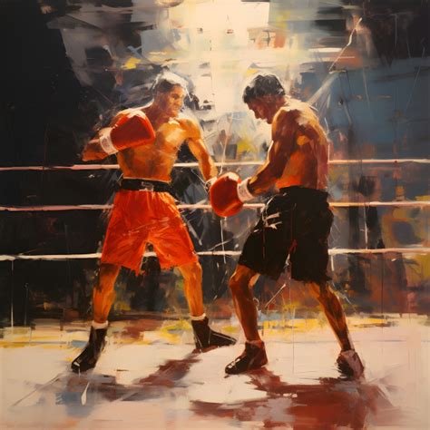 Painting Of Boxers Sparring In A Ring Impossible Images Unique