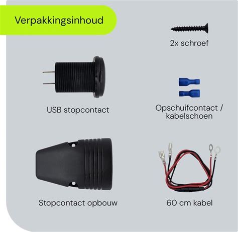 Proride V Usb Stopcontact Poorten Opbouw V A Usb Autolader