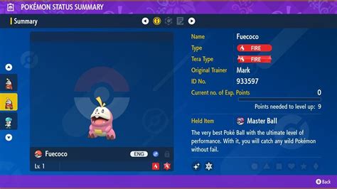 FUECOCO Hidden Ability Shiny Max IVs W Master Ball EBay