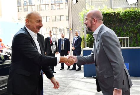 Meeting Between President Ilham Aliyev President Charles Michel Kicks