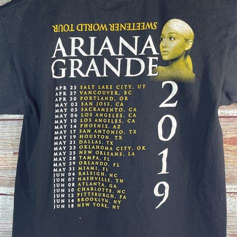 Ariana Grande Sweetener World Tour Merch T Shirt 2019 Gem