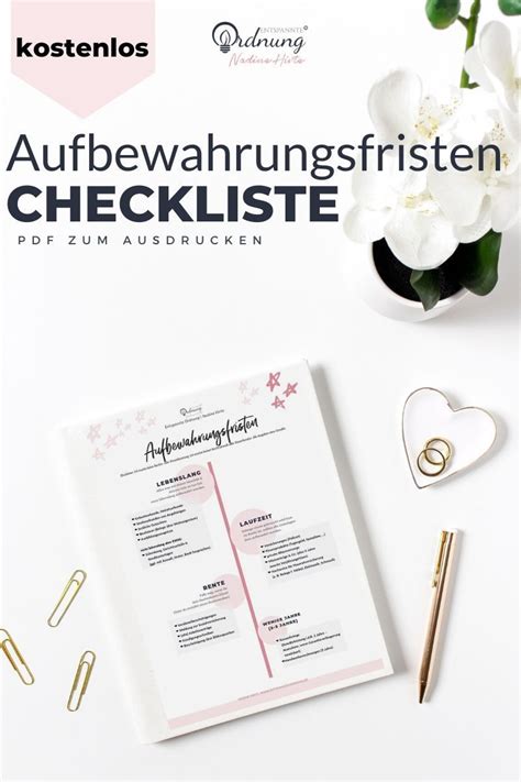 Checkliste Aufbewahrungsfristen Kostenlos Aufbewahrungsfristen