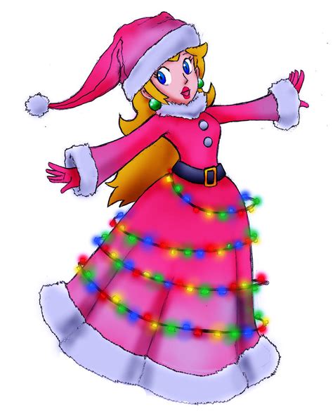 Princess Peach Christmas by lightdark1001 on DeviantArt