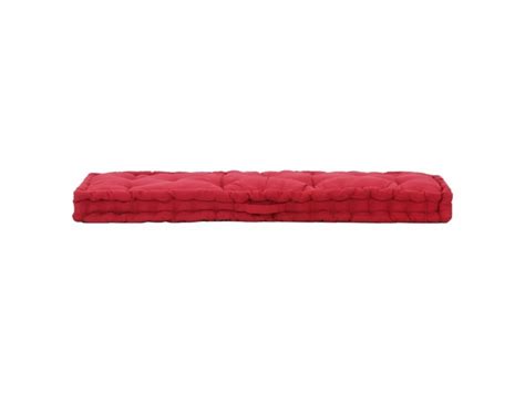 Vidaxl Coussins De Plancher De Palette 2 Pcs Coton Bordeaux 3053639