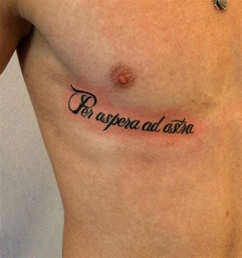 Per Aspera Ad Astra Tatuagem Costela Masculina Tatuagem Tatoo