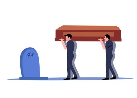 Funeral Ceremony And Men Carrying Coffin 16390564 Png