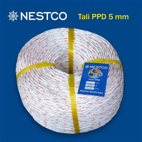 Jual Tali Tambang PPD Putih Ukuran 5 Mm Berat 3 Kg Panjang 220 M Per 1