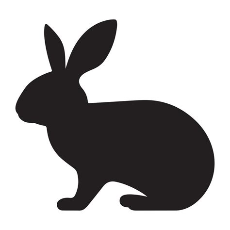 Bunny black Silhouette 34103974 Vector Art at Vecteezy