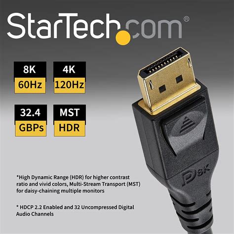 Startech Cable Displayport Con Certificado Vesa De Ft K