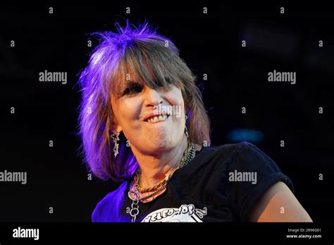 Chrissie Hynde From The Pretenders Performing On Stage At The