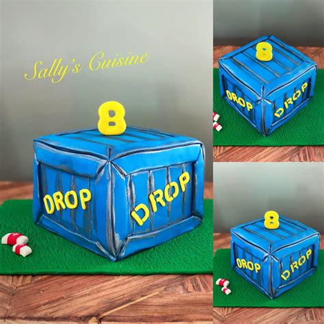 Fortnite Drop Box Cake Joint Birthday Parties 10th Birthday Bday