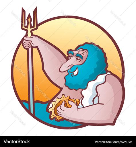 Neptune Poseidon Royalty Free Vector Image VectorStock