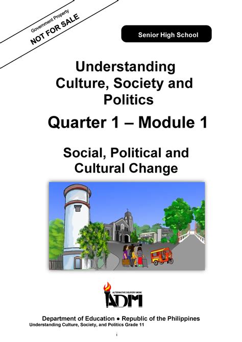 Ucsp Q1 Mod1 Socialchange V2 I Understanding Culture Society And