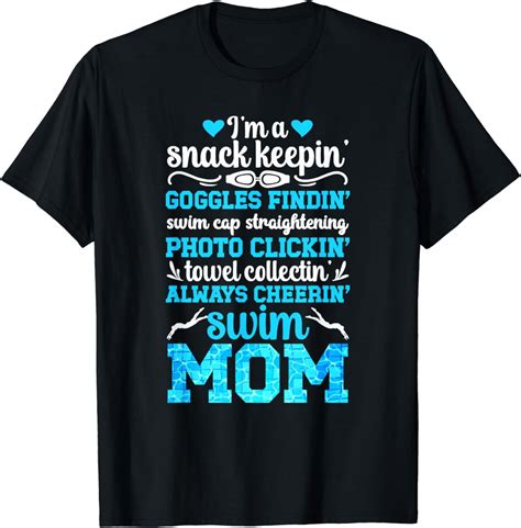 I M A Swim Mom Of A Swimmer Mom Swimming Mother Swim Mama T Shirt