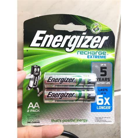 Energizer Rechargeable Batteries Aa Recharge Extreme Pack Of 2 6x Longer Shopee Philippines