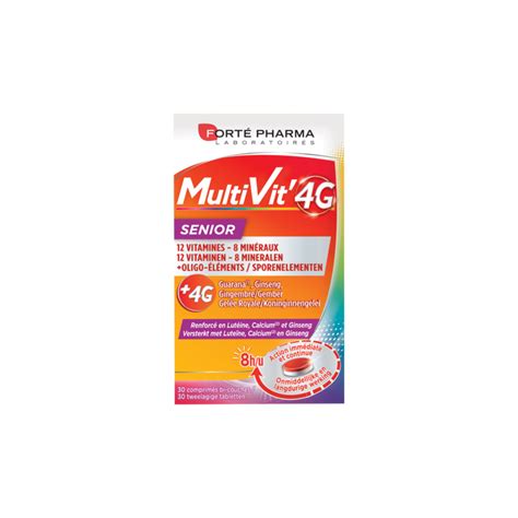 Multivit 4g Senior 30 Comprimes 50 Ans Pharmacodel Votre