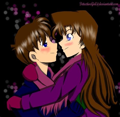 Shinichi Ran Winter Love By Detectivegirl On Deviantart