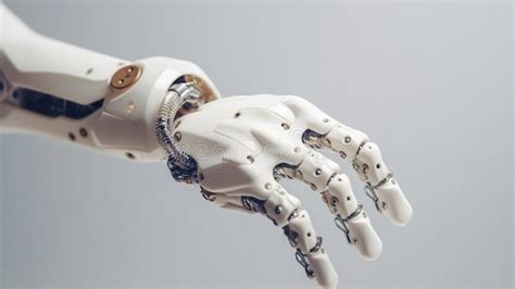 Robot Arm Close Up. Technology or Machine Learning Concepts Stock Photo ...