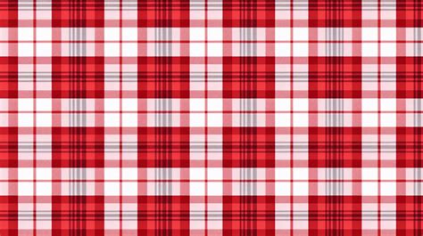 Vector Textile Print Plaid Seamless Pattern In Red Check Fabric Texture