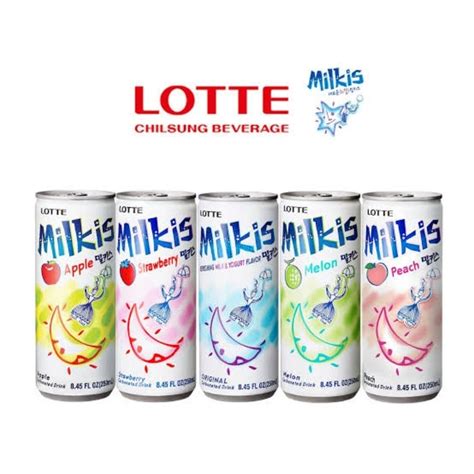 Lotte Milkis Carbonated Milk Yogurt Drink 250ml 15l Shopee Philippines