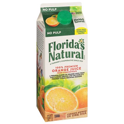 Florida S Natural Orange Juice No Pulp 52 Oz Walmart