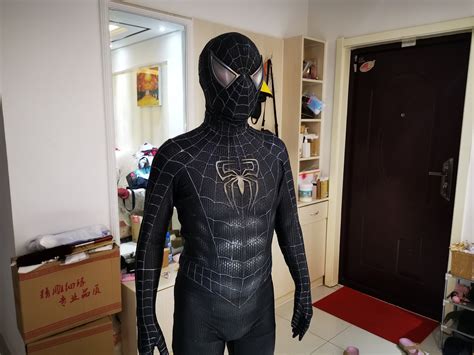 Black Spiderman Suit Sam Raimi Black Spider Man Costume With Etsy