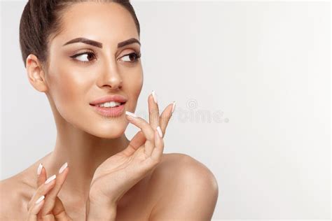 Girls Cosmetics Beautiful Woman Portrait Skin Care Concept Skin Care