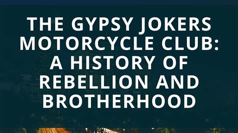 The Gypsy Jokers Motorcycle Club: A History of Rebellion and Brotherhood - Alex McRae