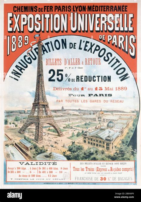 Advertising Poster For Railways Paris Lyon Mediterranean Inauguration