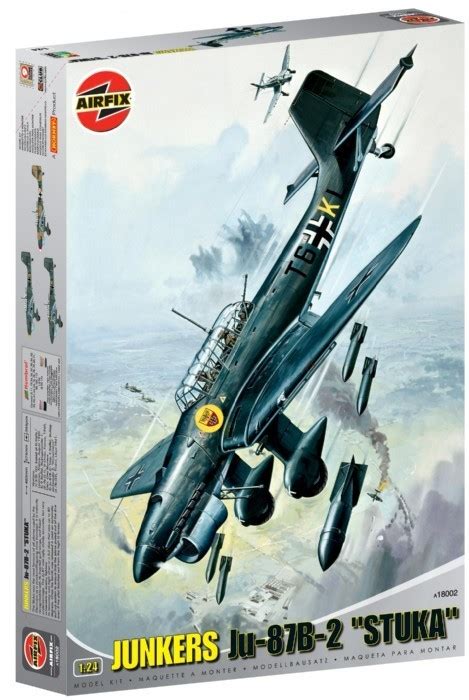 Airfix Junkers Ju 87B Stuka Military Aircraft 1 24 Model Kit At