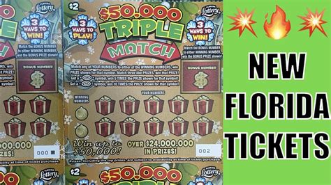 Brand New Florida Lottery Scratch Offs Triple Match I Got