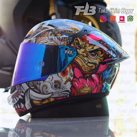 Jual HELM KYT TT Course Demon Samurai Repaint PAKET GANTENG VISOR