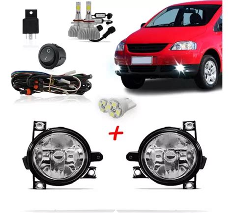 Kit Farol De Milha Fox 2003 04 05 06 07 08 2009 Super Led 6k