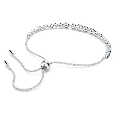 Emily Bracelet Mixed Round Cuts Blue Rhodium Plated Swarovski