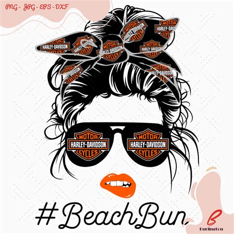 Harley Davidson Beach Bun Girl Svg Trending Svg M Inspire Uplift