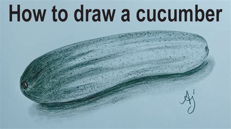 How To Draw A Cucumber Step By Step Easy Cucumber Drawing Cucumber