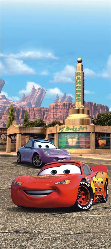 Door wallpaper mural Cars 2 Lightning McQueen 90 cm x 202 cm