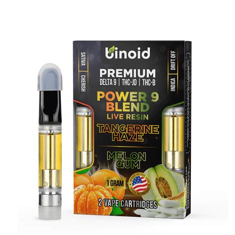 Binoid Power 9 Blend Live Resin Cartridge 2 Pack Combo Leafly