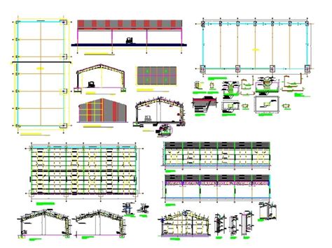 Capannone Industriale X M In Dwg Libreria Cad