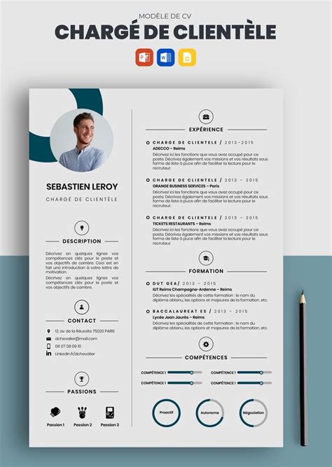 Mod Le Cv Charg De Client Le