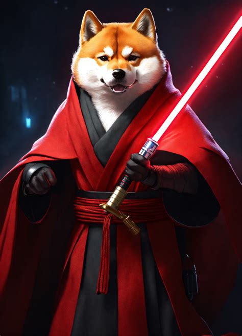 Lexica Anthropomorphic Shiba Inu In A Sith Robe And With A Red