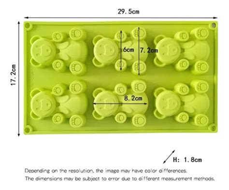 Molde De Silicon Forma D Oso Chocolate Resina Jabón Gelatina en venta