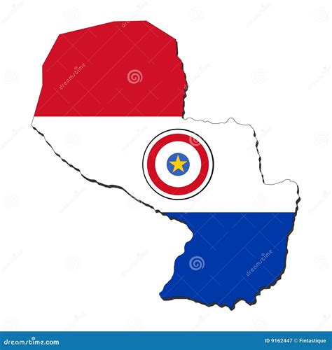 Bandeira Do Mapa De Paraguai Ilustra O Stock Ilustra O De Terra