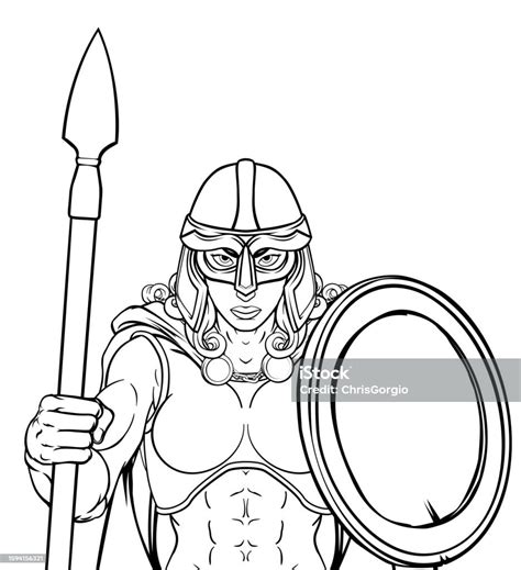 Viking Trojan Spartan Celtic Warrior Knight Woman Stock Illustration Download Image Now