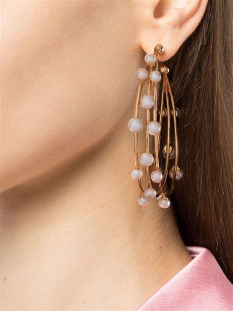 Cult Gaia Shanti Baroque Pearl Earrings Gold Farfetch Uk