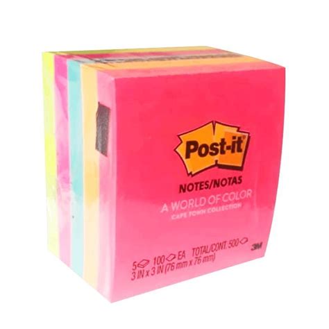 Notas Adhesivas Post It 3m 3x3 Cubo Fluorescente 5 1 Officemate